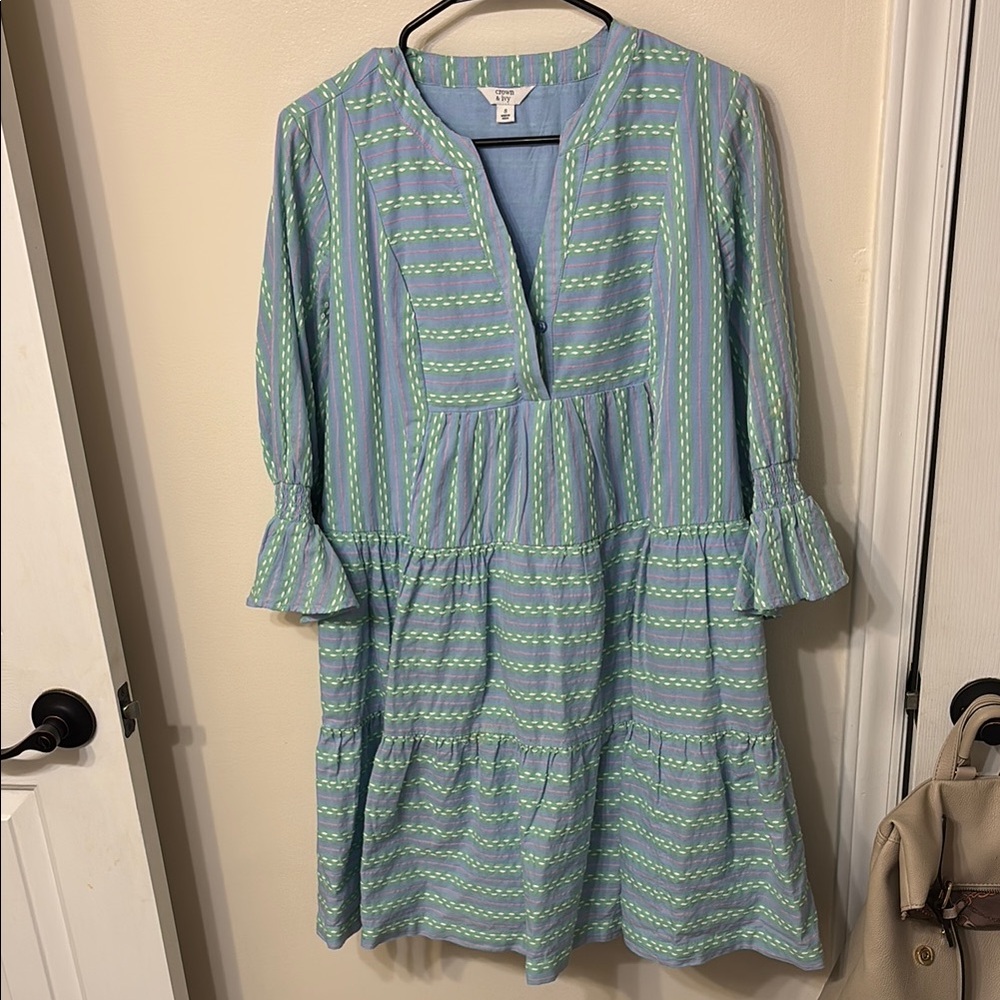 Crown & Ivy Green Bell Sleeve Sundress